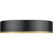 Bradley LED 20.25 inch Matte Black and Modern Gold Flush Mount Ceiling Light