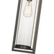 Dunbroch 1 Light 24.25 inch Deep Bronze and Outdoor Brass Outdoor Wall Light