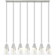 Aimie Linear Chandelier Ceiling Light in Brushed Nickel