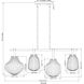 Newbury 4 Light 49.75 inch Modern Gold Linear Chandelier Ceiling Light