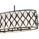 Harden 10 Light 43 inch Matte Black Linear Chandelier Ceiling Light