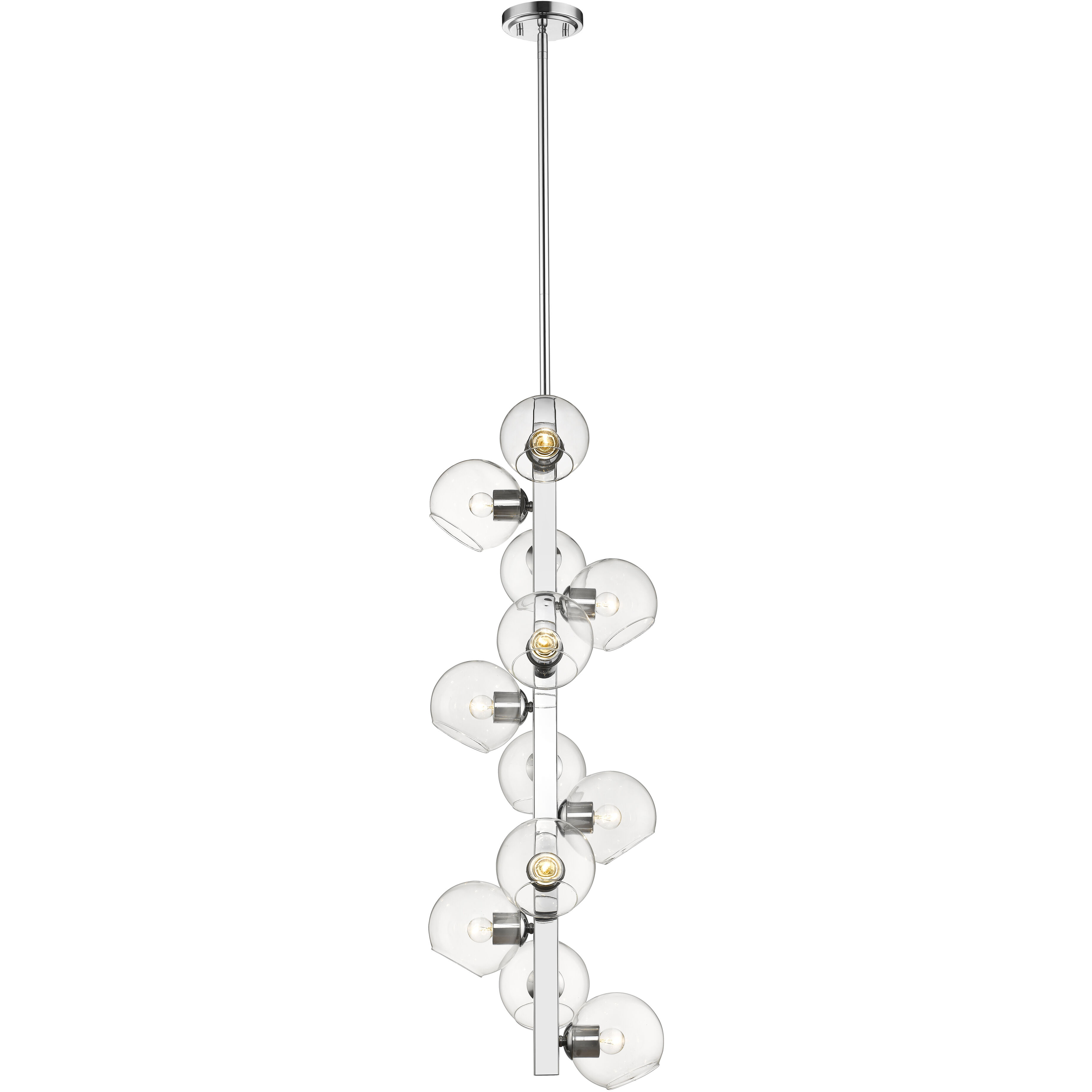 Marquee 12 Light 14 inch Chrome Chandelier Ceiling Light