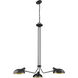 Bellamy 3 Light 46 inch Matte Black Chandelier Ceiling Light