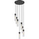 Beau 7 Light 18 inch Matte Black Chandelier Ceiling Light