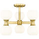 Artemis 6 Light 18 inch Modern Gold Semi Flush Mount Ceiling Light