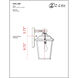 Bayland Outdoor Wall Light in Oil Rubbed Bronze, back plate is 4.50 w x 8" H