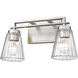 Lyna 2 Light 16 inch Brushed Nickel Vanity Wall Light