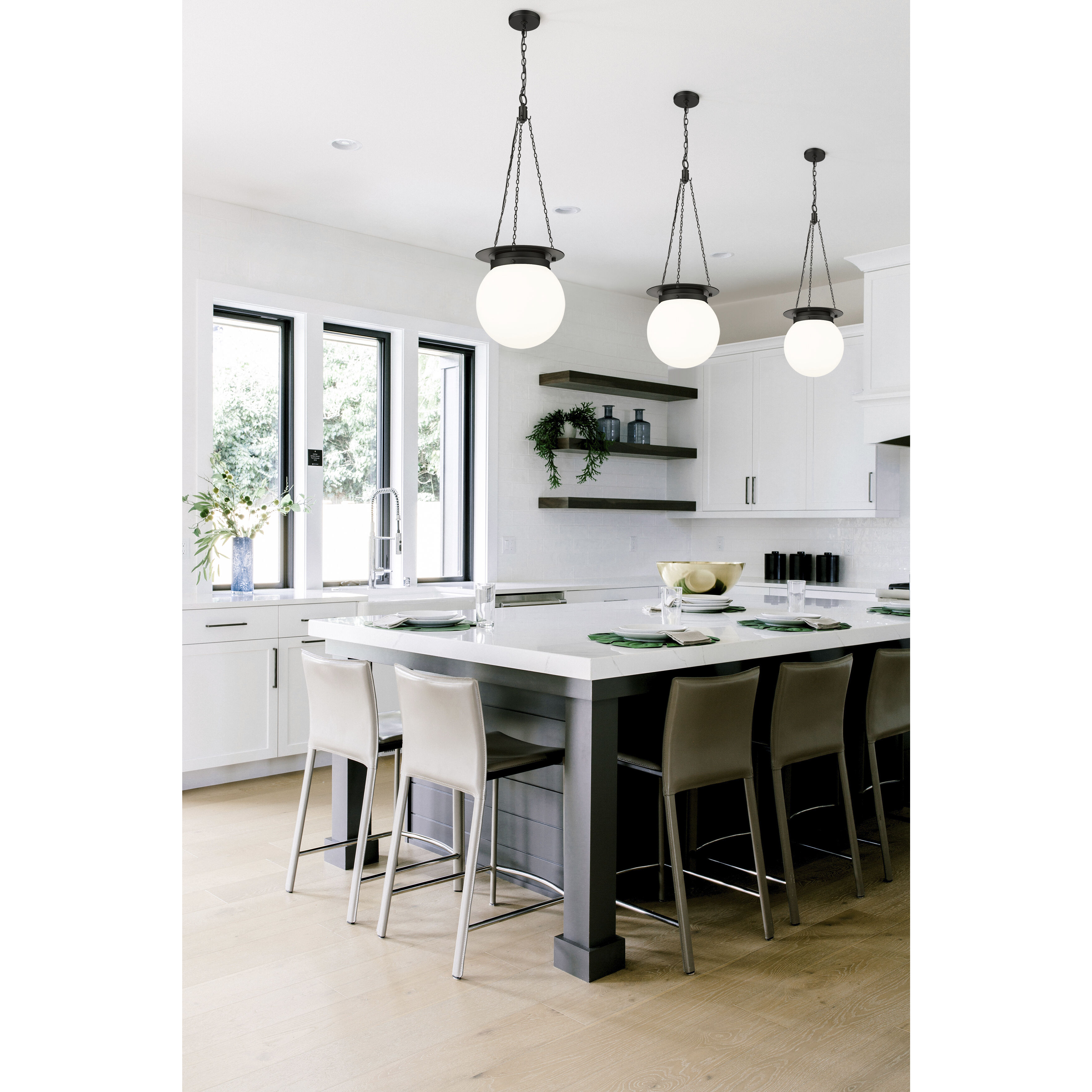 Calhoun 1 Light 13 inch Matte black Pendant Ceiling Light
