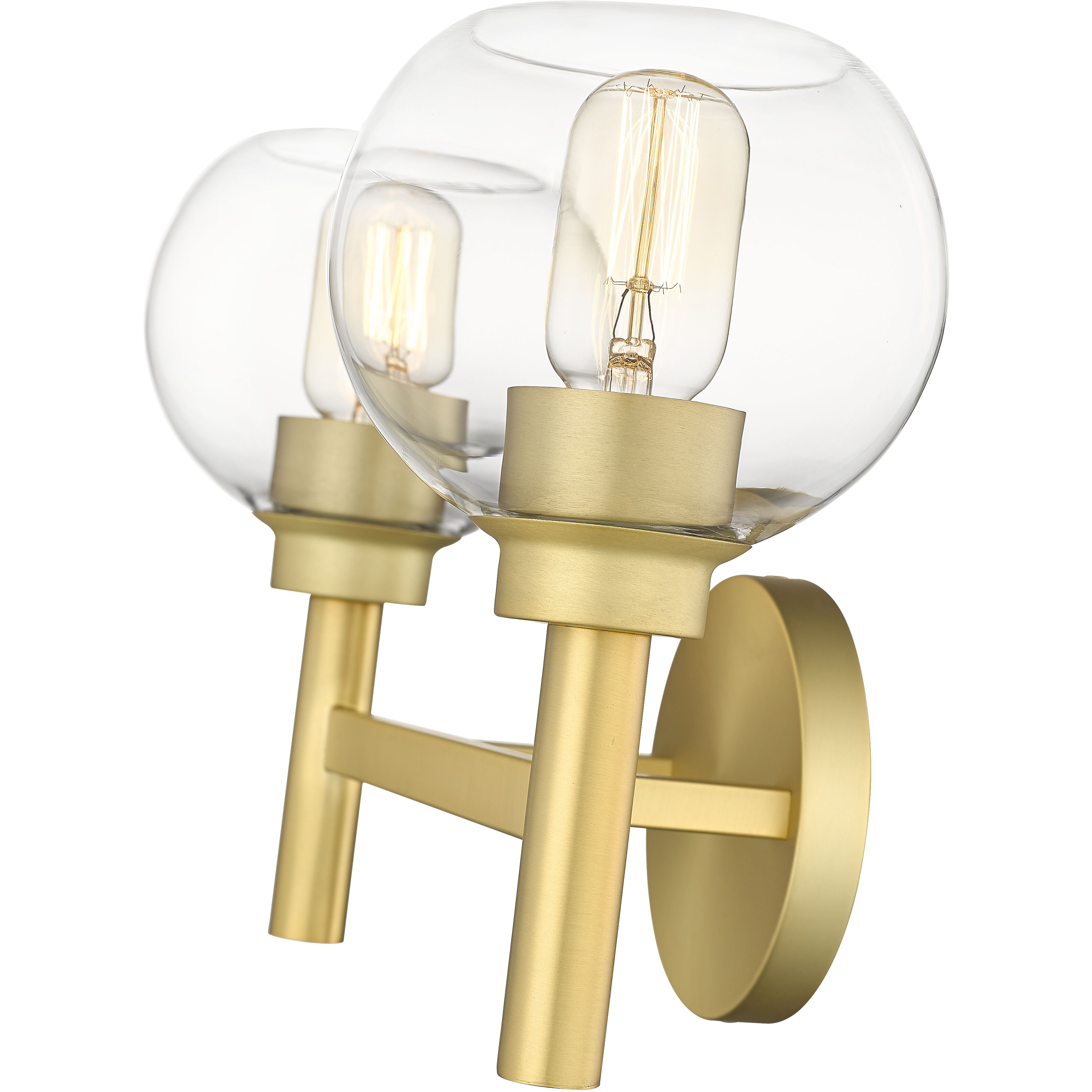 Sutton 2 Light 15.75 inch Brushed Gold Vanity Wall Light