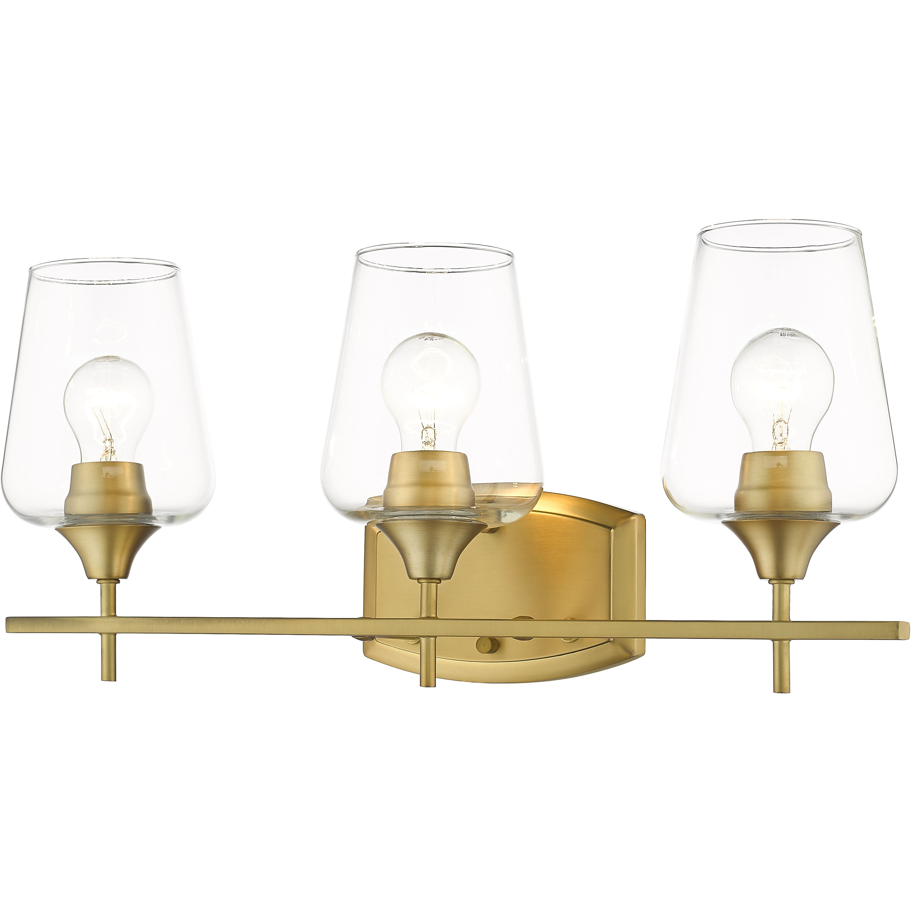 Joliet 3 Light 21.5 inch Olde Brass Vanity Wall Light