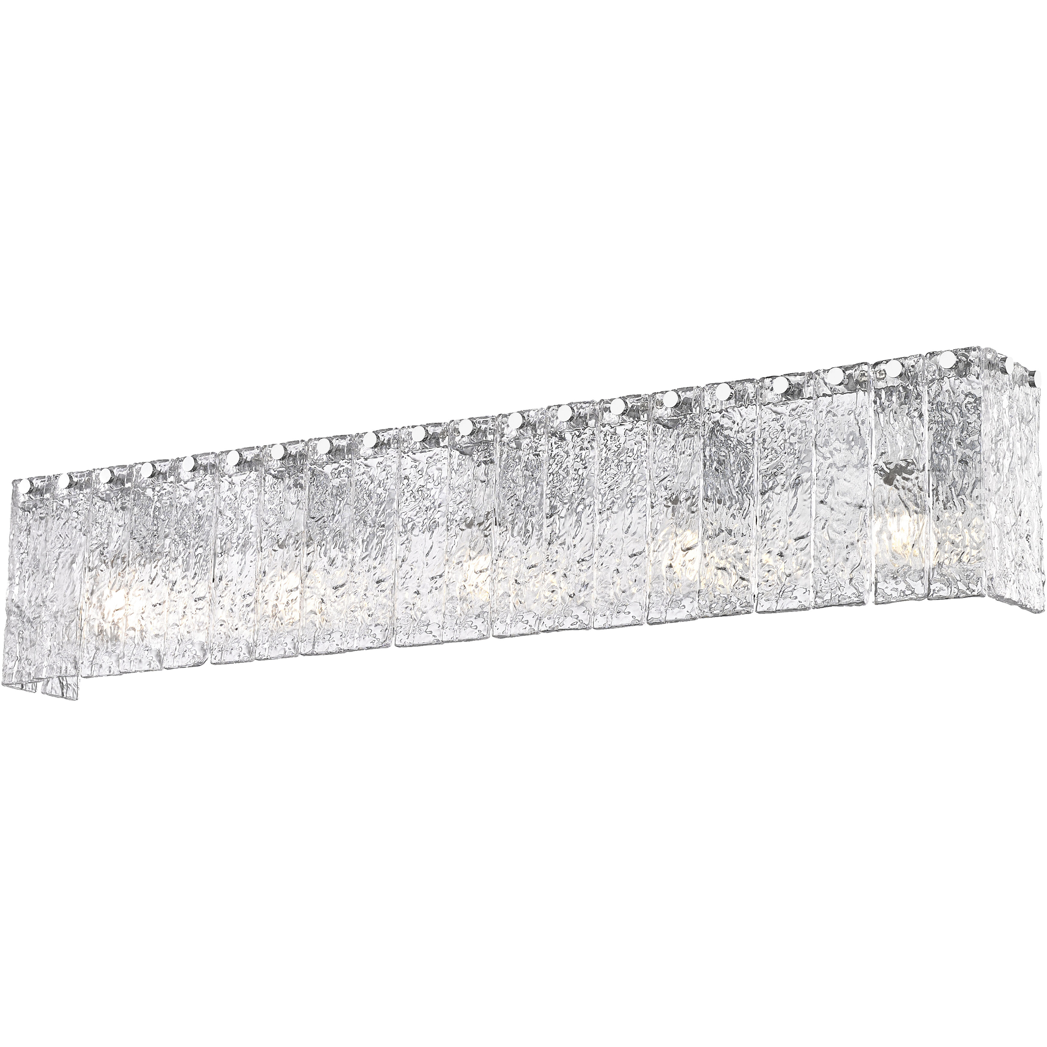 Glacier 5 Light 36.75 inch Chrome Vanity Wall Light