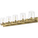 Callista 5 Light 47 inch Rubbed Brass Vanity Wall Light