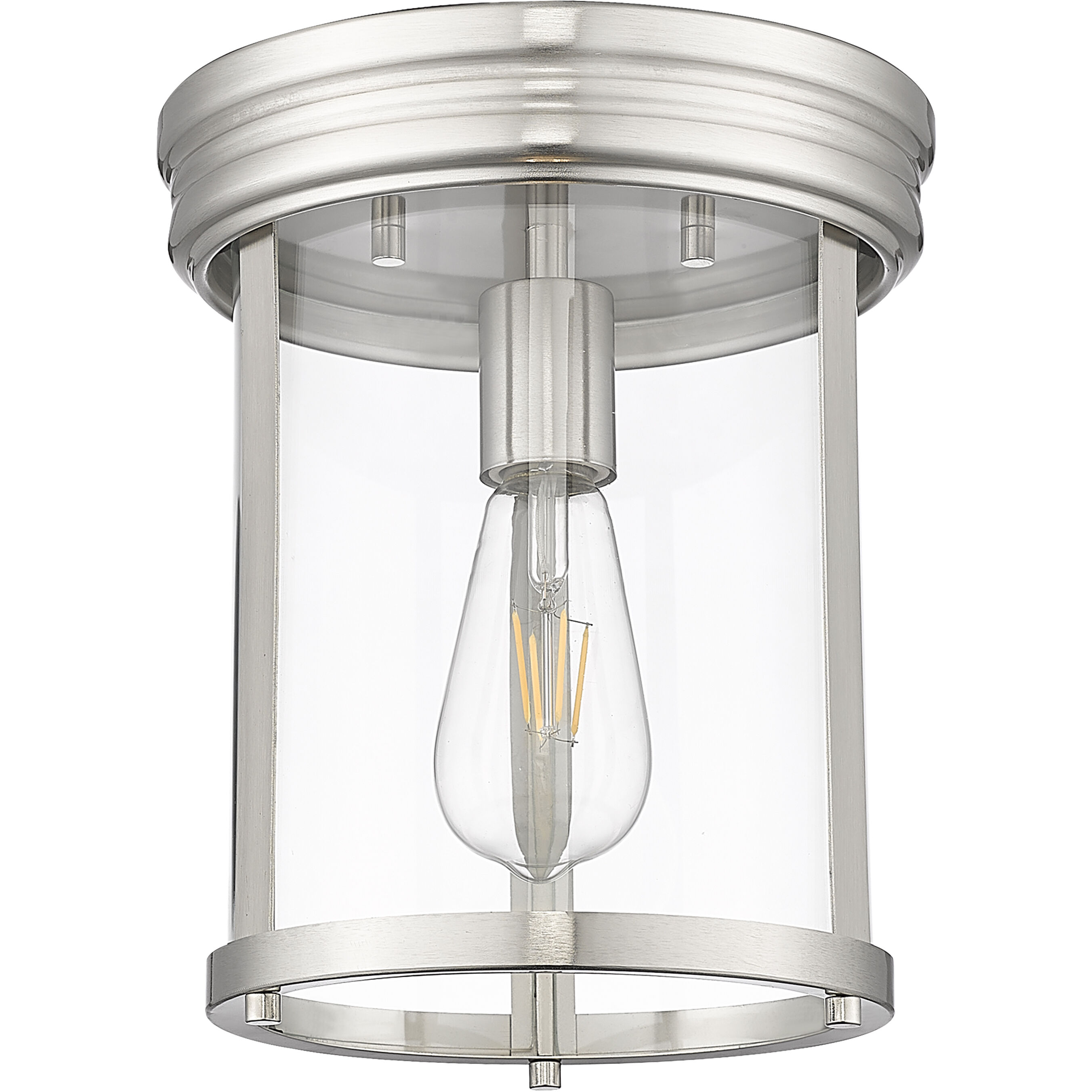 Thayer 1 Light 9.25 inch Brushed Nickel Flush Mount Ceiling Light