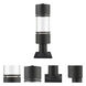 Luminata LED 21.75 inch Black Outdoor Pier Mounted Fixture