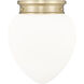 Gideon 1 Light 12.5 inch Modern Gold Flush Mount Ceiling Light