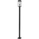 Nuri 1 Light 115 inch Black Outdoor Post Mounted Fixture