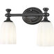 Orion 2 Light 13.75 inch Matte Black Bath Vanity Light Wall Light