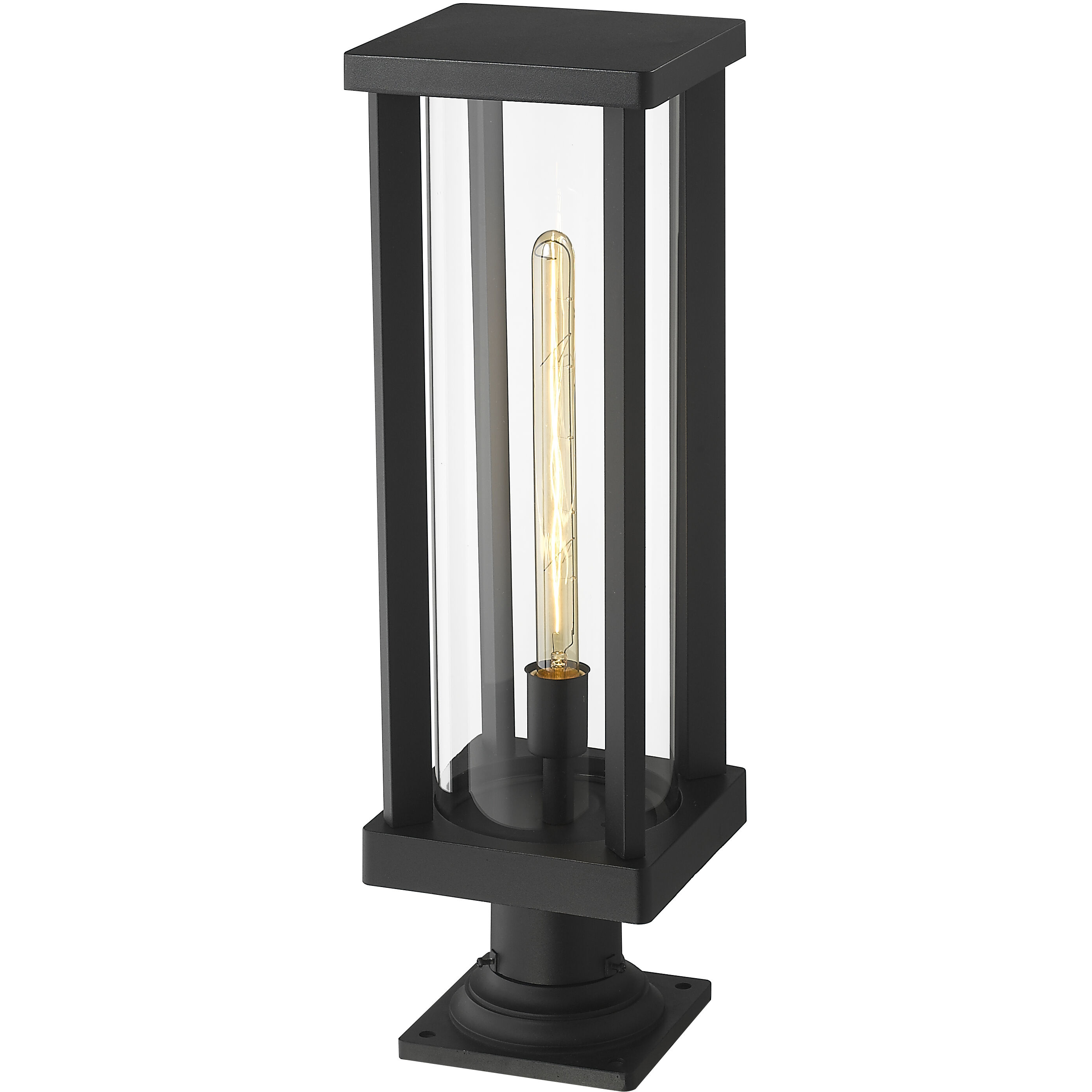 Glenwood 1 Light 22 inch Black Outdoor Pier Mounted Fixture