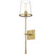 Callista 1 Light 6.5 inch Rubbed Brass Wall Sconce Wall Light