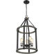 Kirkland 5 Light 16 inch Ashen Barnboard Chandelier Ceiling Light