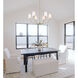 Shannon 6 Light 42 inch Rubbed Brass Chandelier Ceiling Light