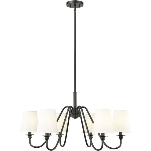 Gianna 6 Light 32 inch Matte Black Chandelier Ceiling Light