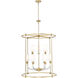 Katerina 9 Light 28 inch Rubbed Brass Chandelier Ceiling Light