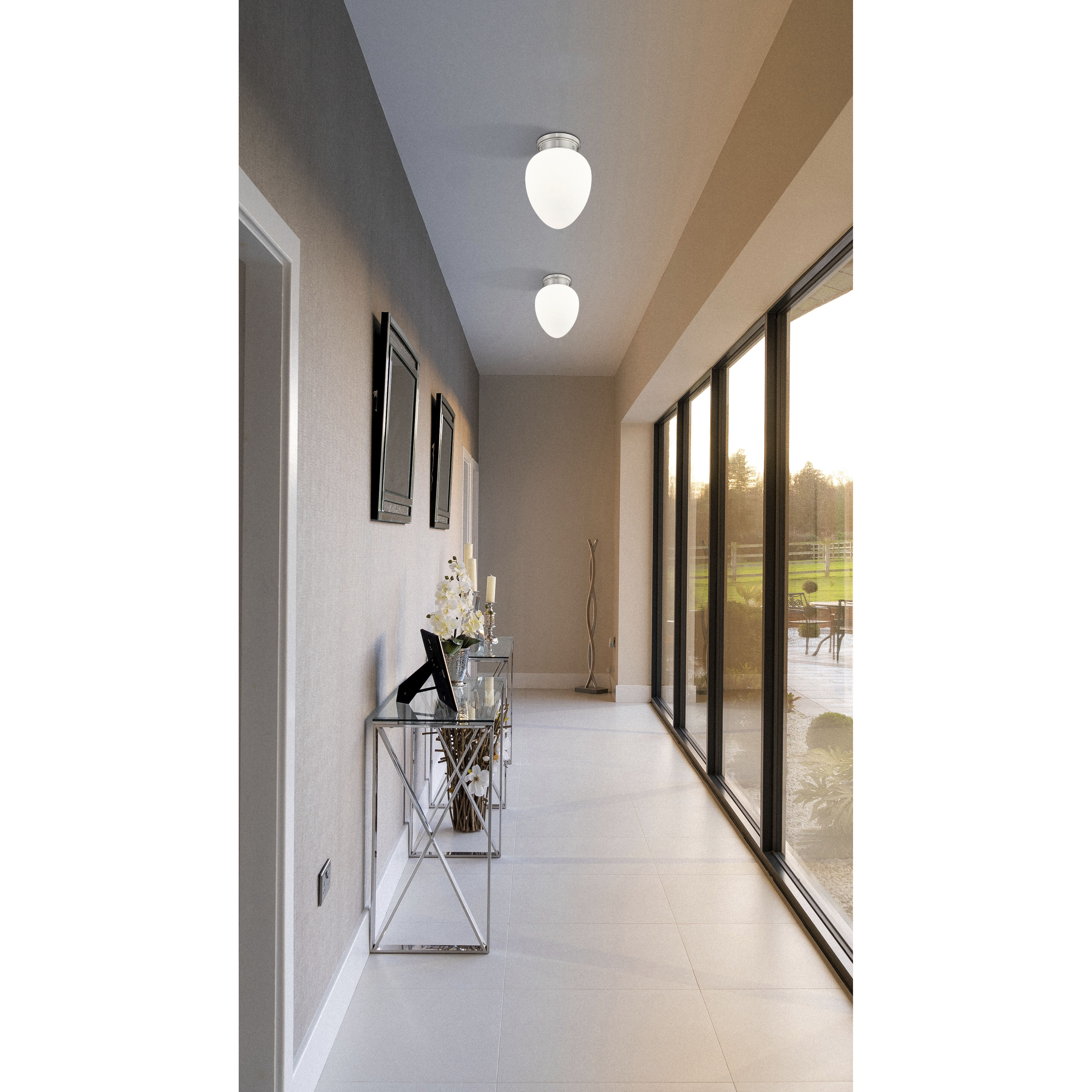 Gideon 1 Light 10 inch Brushed Nickel Flush Mount Ceiling Light