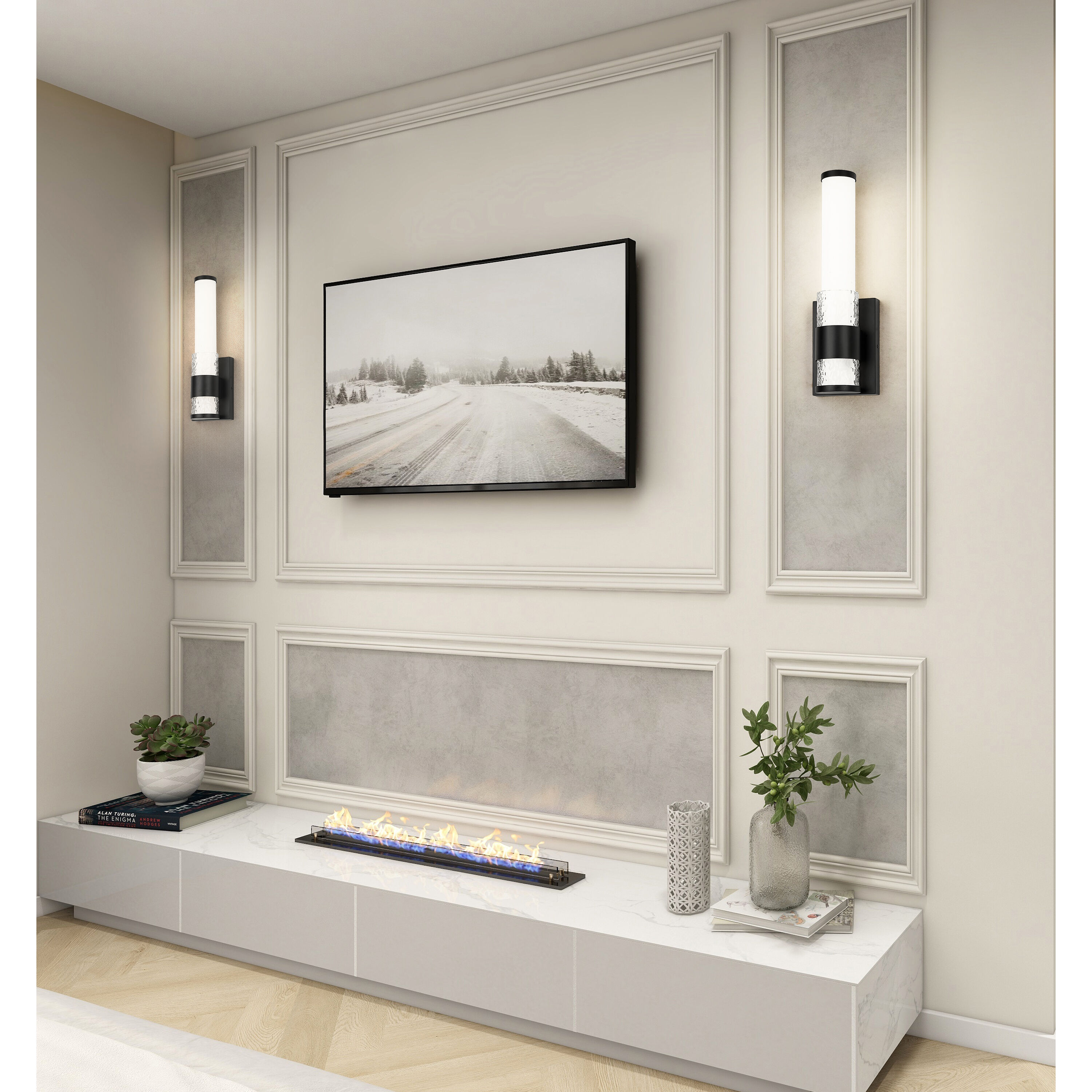 Egon Wall Sconce Wall Light in Matte Black