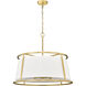 Lenyx 6 Light 26 inch Rubbed Brass Chandelier Ceiling Light