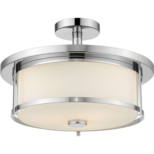 Savannah 3 Light 15.75 inch Chrome Semi Flush Mount Ceiling Light