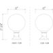 Laurent 1 Light 17.75 inch Black Outdoor Pier Mounted Fixture