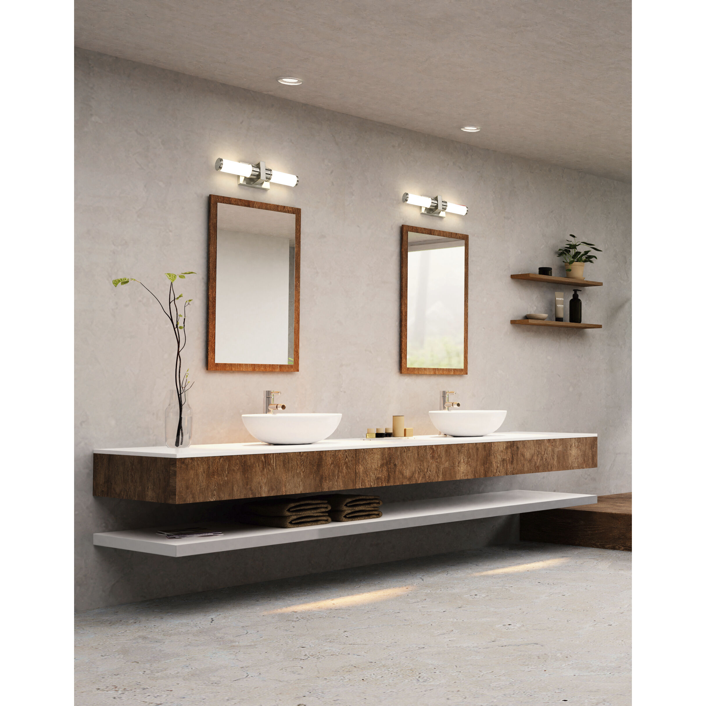 Idris LED 18.5 inch Brushed Nickel Bath Vanity Wall Light