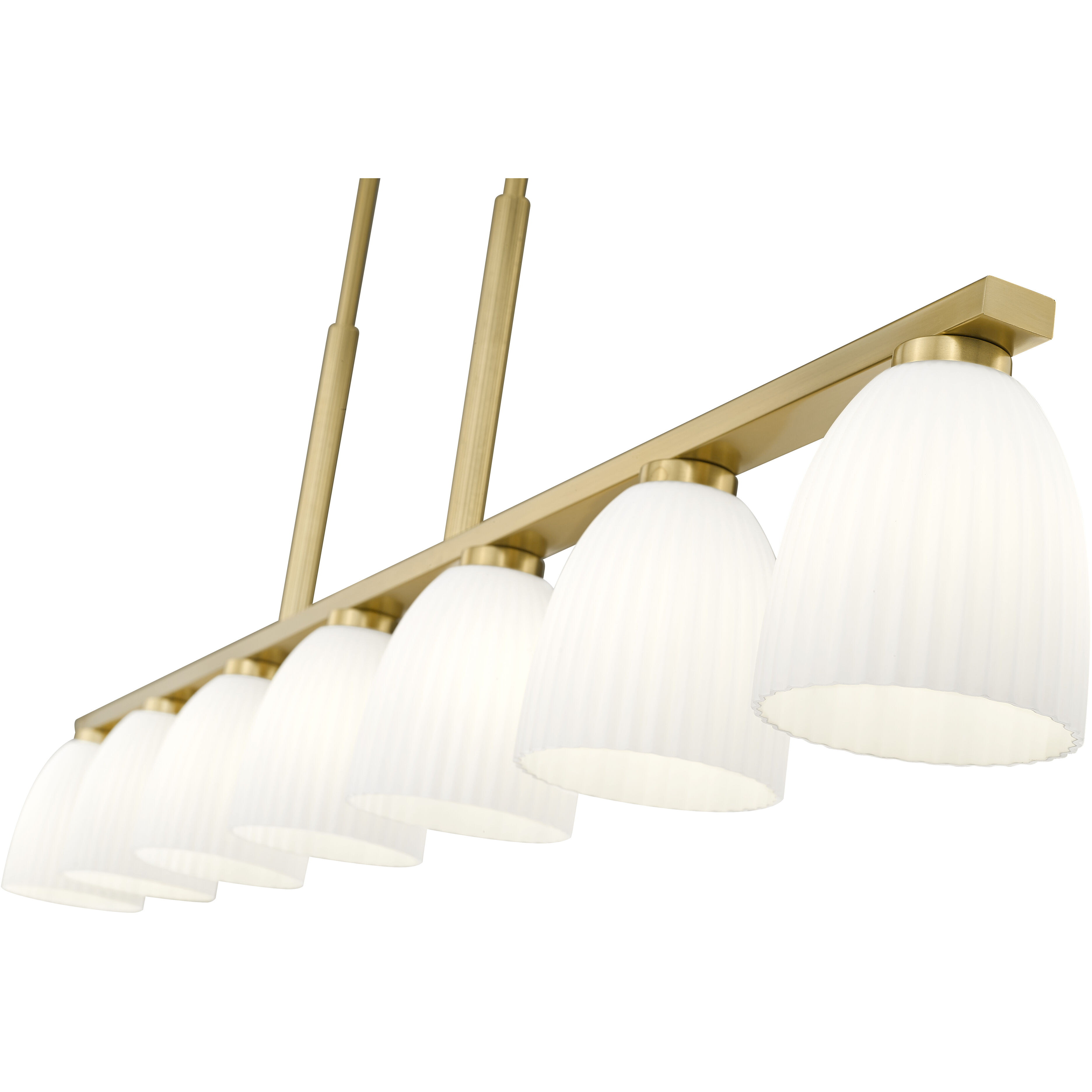 Naya Linear Chandelier Ceiling Light in Modern Gold