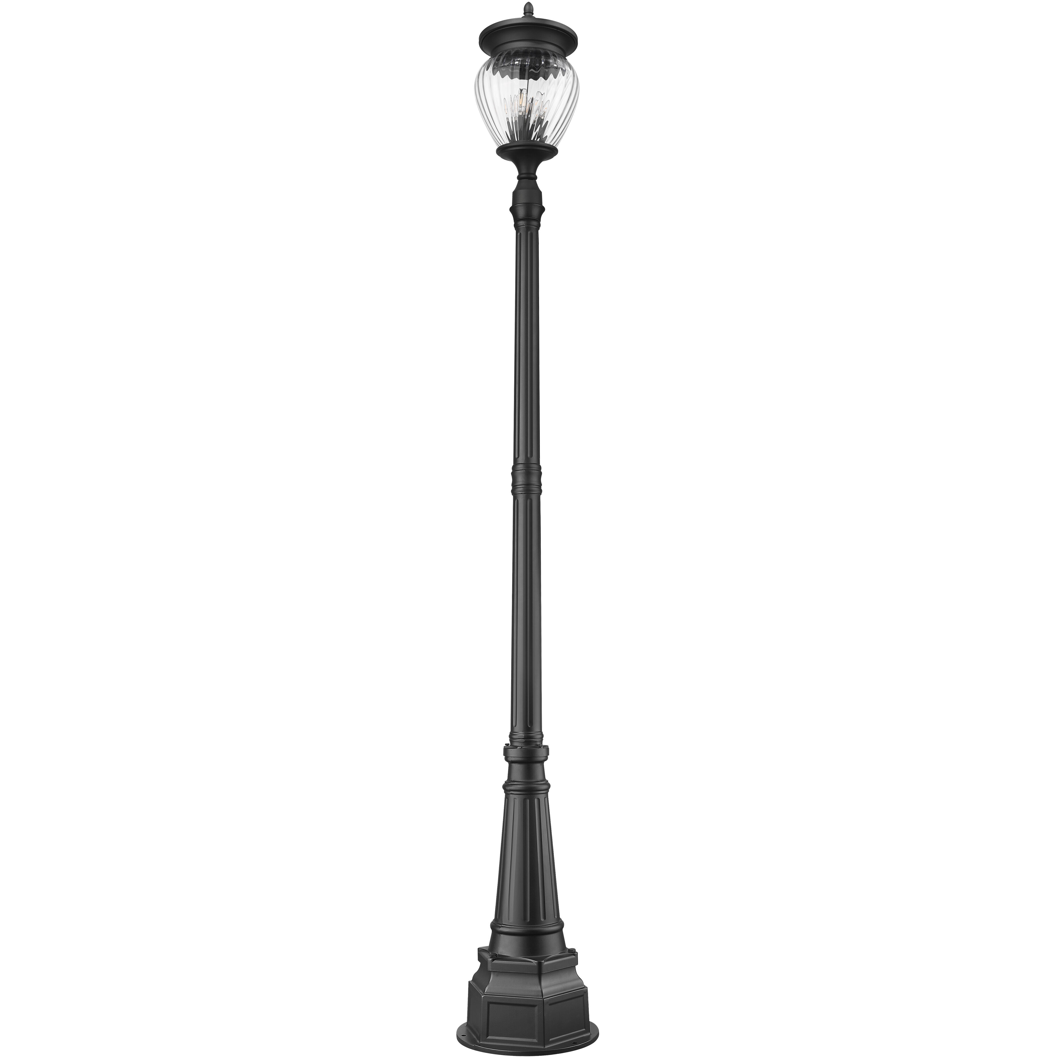 Davina 4 Light 107.25 inch Black Outdoor Post Mounted Fixture in G9