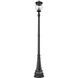 Davina 4 Light 107.25 inch Black Outdoor Post Mounted Fixture in G9
