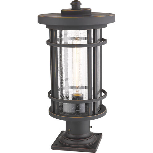 Jordan 1 Light 19.75 inch Oil Rubbed Bronze Outdoor Pier Mounted Fixture in 7.25