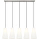 Farrell 5 Light 42 inch Brushed Nickel Linear Chandelier Ceiling Light