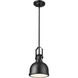 Melange 1 Light 8.25 inch Matte Black Pendant Ceiling Light in Matte Black Steel
