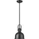 Melange 1 Light 8.25 inch Matte Black Pendant Ceiling Light in Matte Black Steel