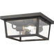 Beacon 3 Light 12 inch Oil Rubbed Bronze Outdoor Flush Mount