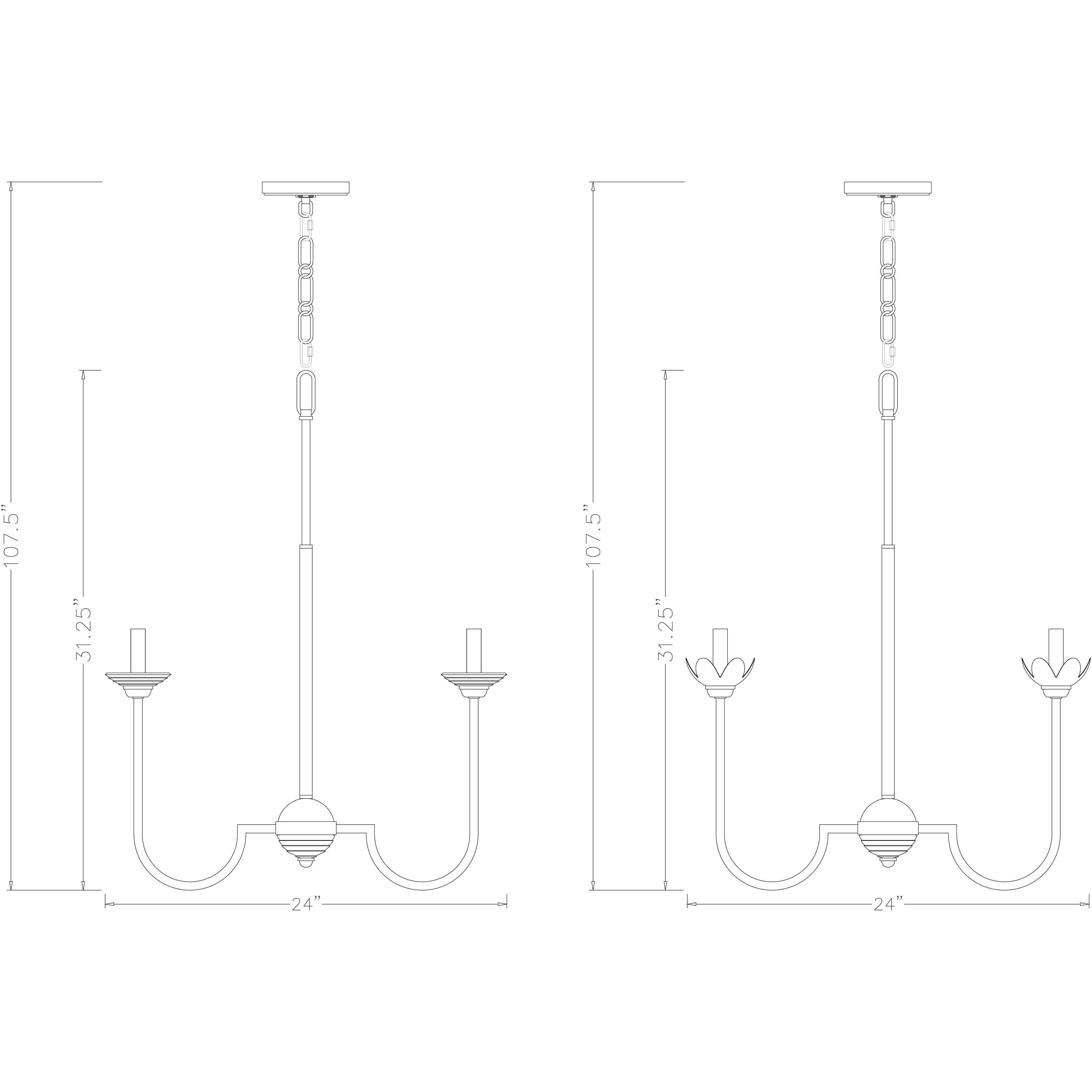 Allistair 5 Light 24 inch Matte Black Chandelier Ceiling Light