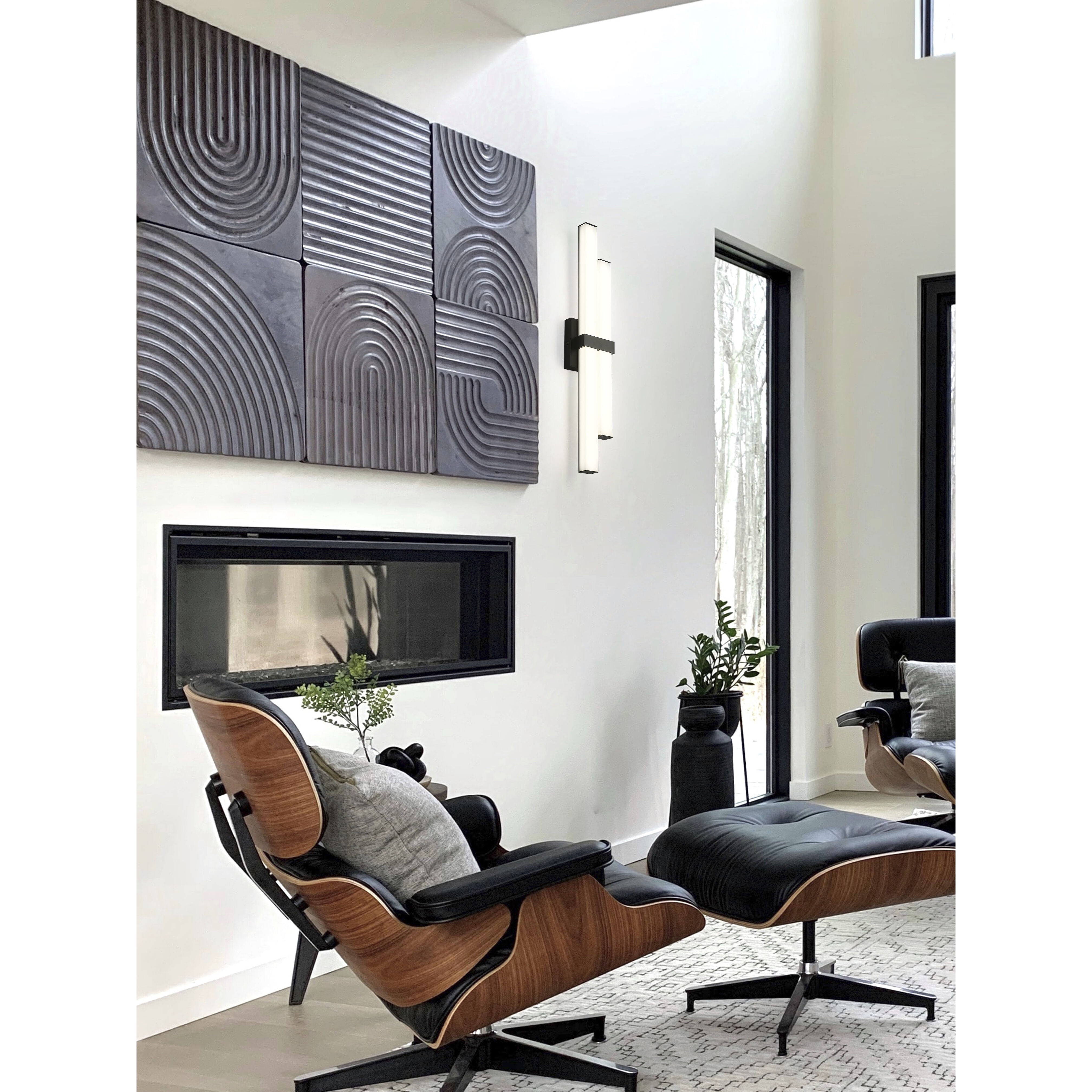 Zane LED 25 inch Matte Black Vanity Wall Light