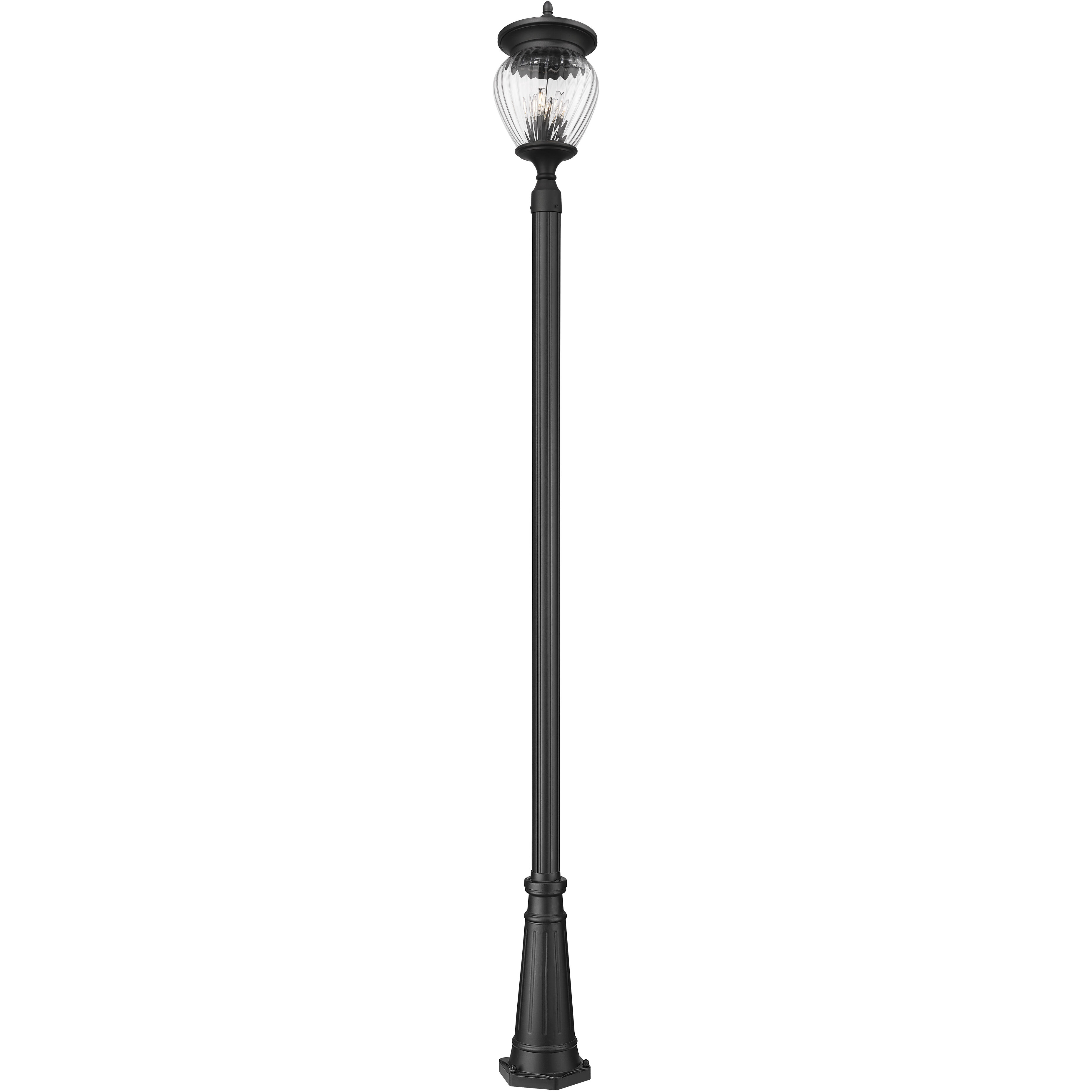 Davina 4 Light 119.25 inch Black Outdoor Post Mounted Fixture in G9
