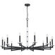 Kaden 12 Light 48 inch Matte Black Chandelier Ceiling Light