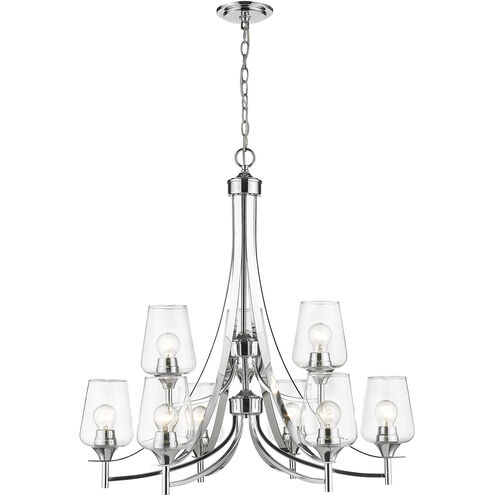 Joliet 9 Light 31 inch Chrome Chandelier Ceiling Light