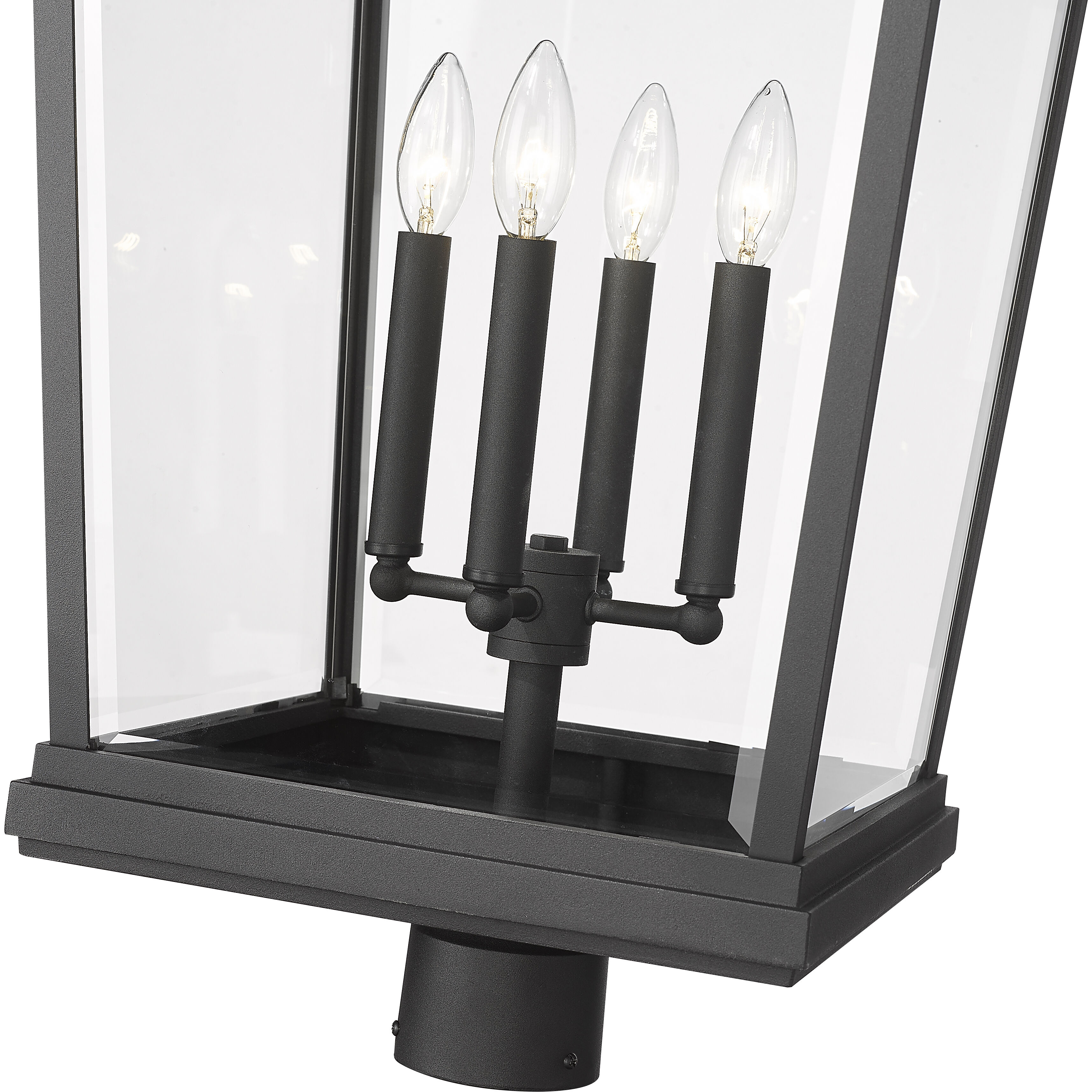 Beacon 4 Light 31 inch Black Outdoor Post Mount Fixture