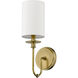 Ella 1 Light 5 inch Rubbed Brass Wall Sconce Wall Light