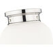 Gideon 1 Light 10 inch Polished Nickel Flush Mount Ceiling Light
