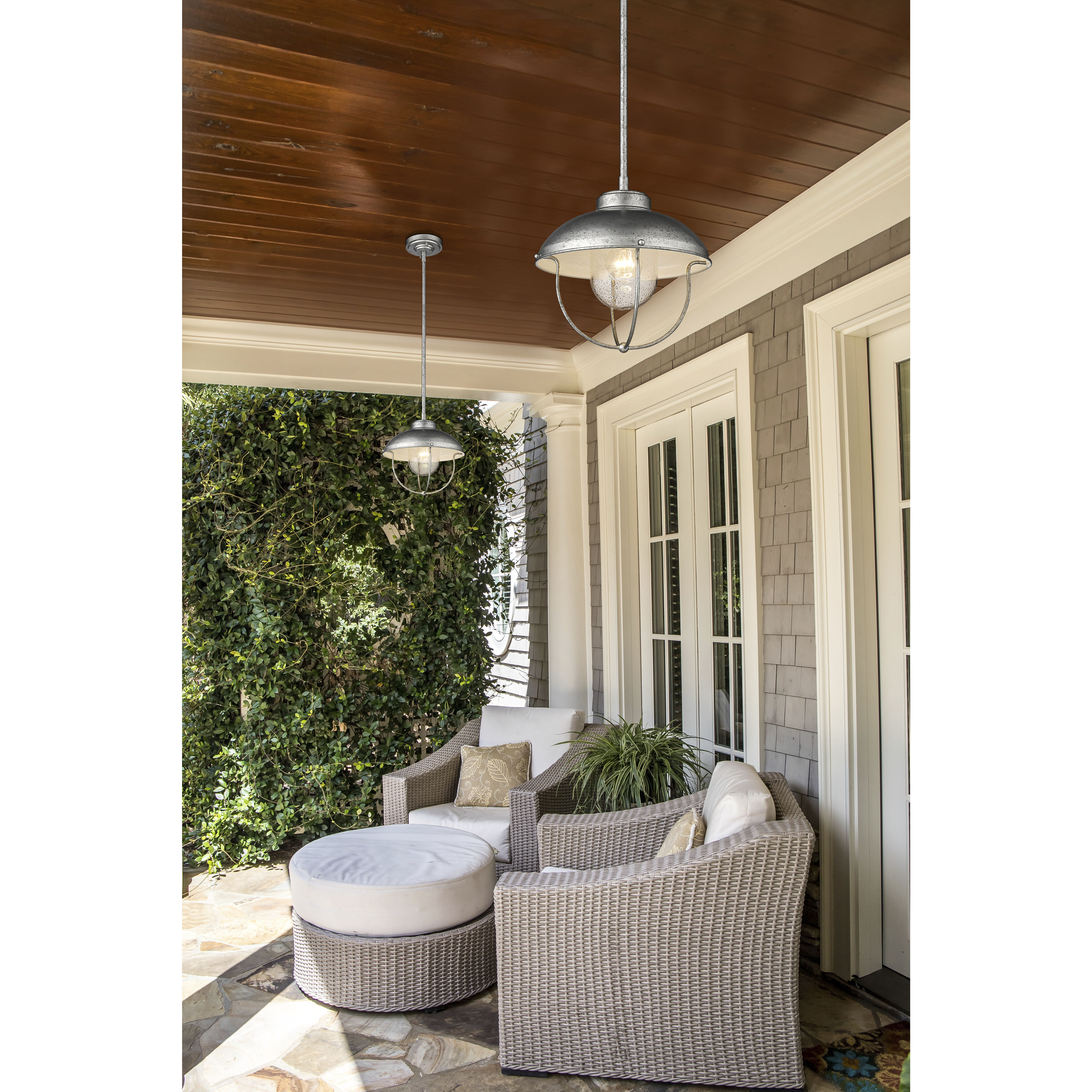 Galvanized outdoor ceiling light best sale